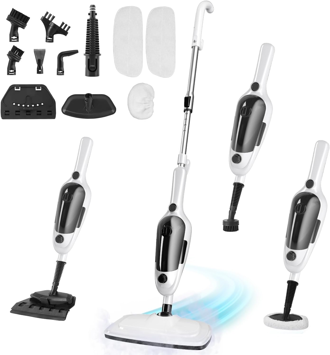 Steam Mop - 11-in-1 Steam Cleaner for Home with 15.2 OZ Water Tank - B0DSSZPKBQ