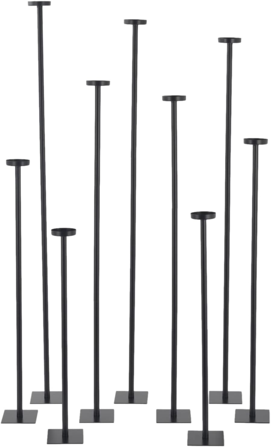 42" Tall Floor Candle Holders with 9 Arms Metal Candle Holders DIY Floor - B0F24HFYM4