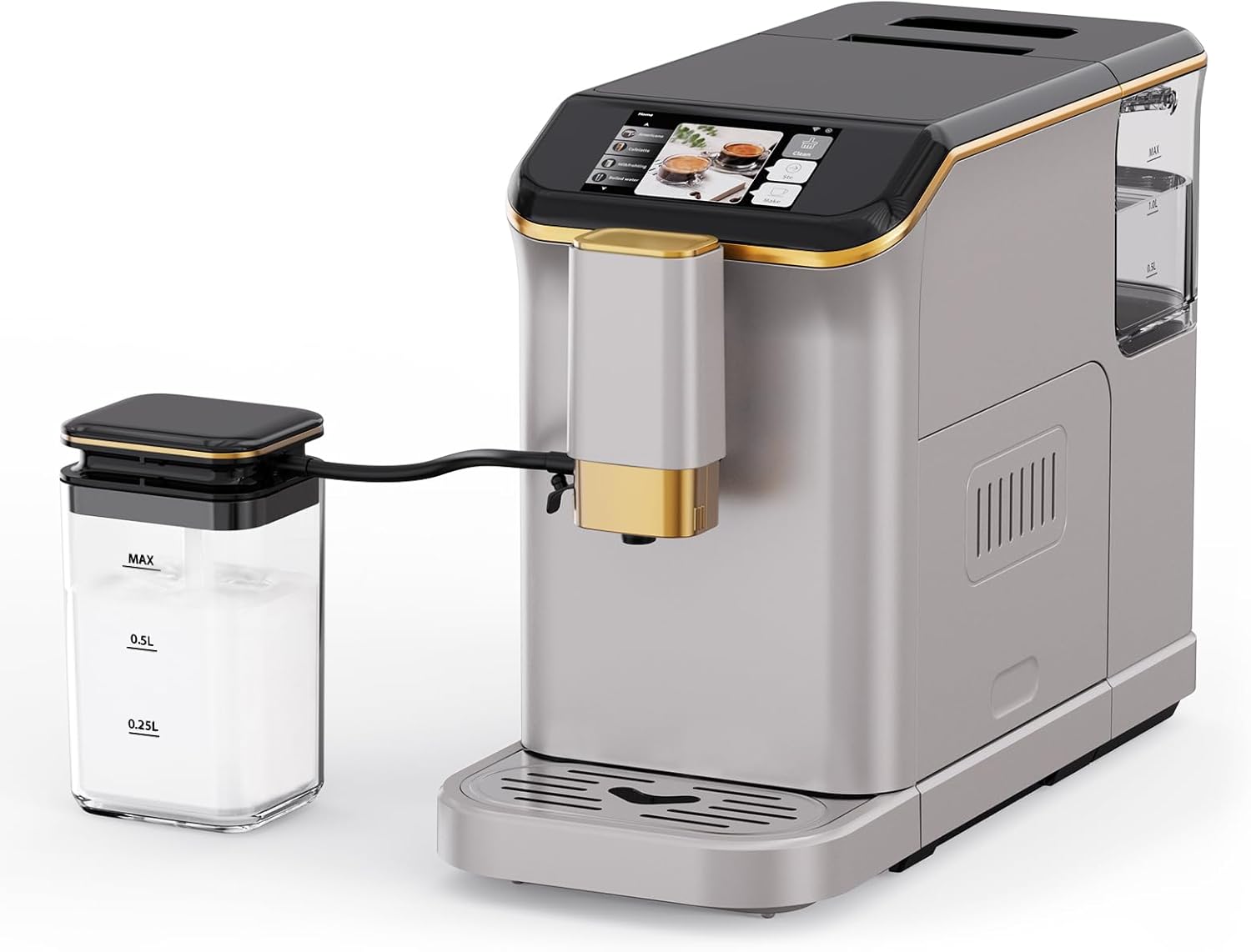 Automatic Espresso & Coffee Machine with with Grinder & Milk Frother, Programmable Coffee - B0DZ5XVQX8