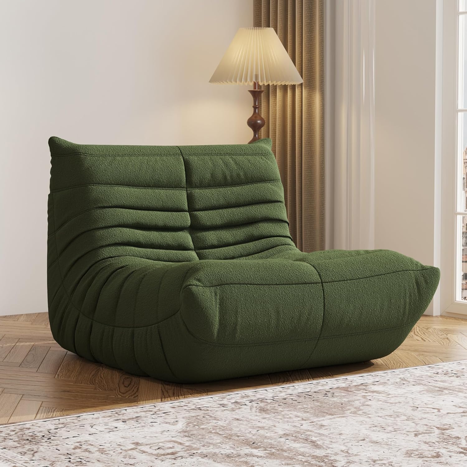 Bean Bag Chair, Single Bean Bag Chair, Lazy Floor Sofa Couch for Adult, - B0F1LHLL2J
